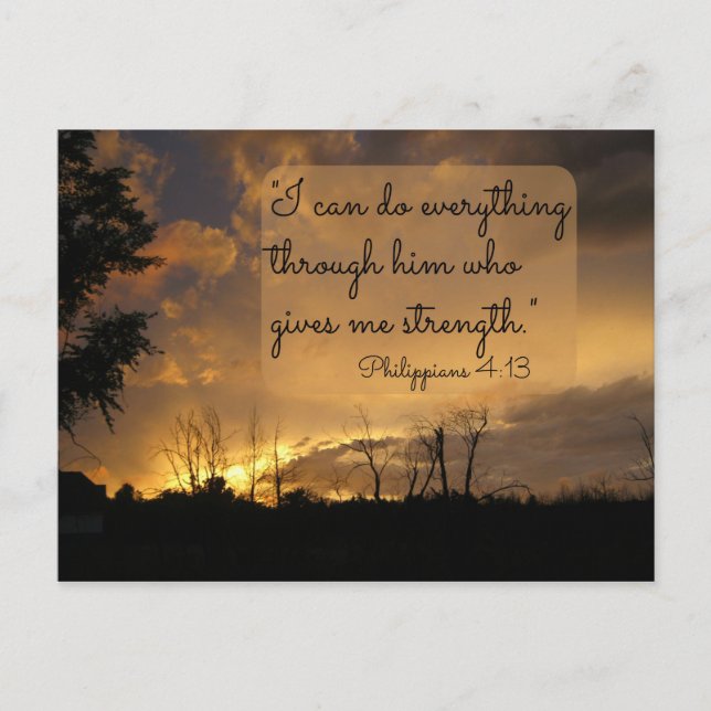 I Can Do Everything Philippians 4:13 Postcard (Front)