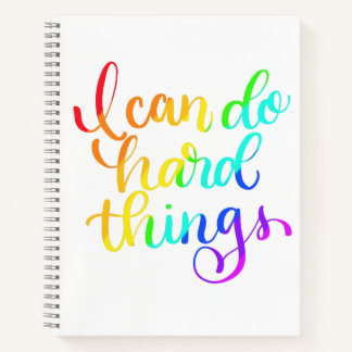 I can do hard things 8.5 x 11 notebook