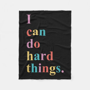 I Can Do Hard Things Apparel Uni-adults Humorous B Fleece Blanket