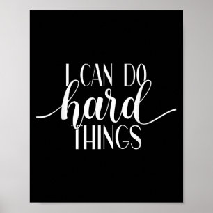 I Can Do Hard Things Gym Motivation Fitness Inspir Poster
