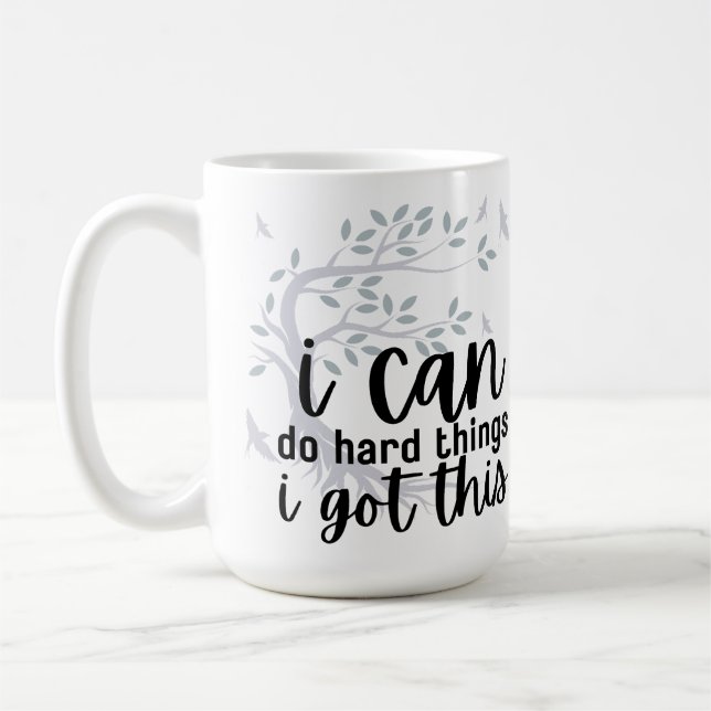 I Can Do Hard Things (Muted Tree of Life) Coffee Mug (Left)