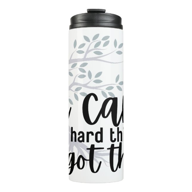 I Can Do Hard Things (Muted Tree of Life) Thermal Tumbler (Front)