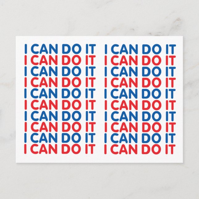 I Can Do It Postcard (Front)