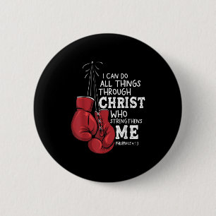 I Can Do Things Christian Boxing Quote Philipans 4 2 Inch Round Button