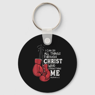 I Can Do Things Christian Boxing Quote Philipans 4 Keychain