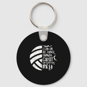 I Can Do Things Through Christ Volleyball Christia Keychain