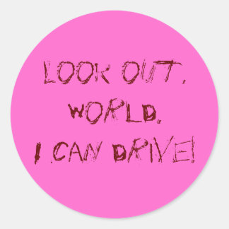 I Can Drive! Classic Round Sticker