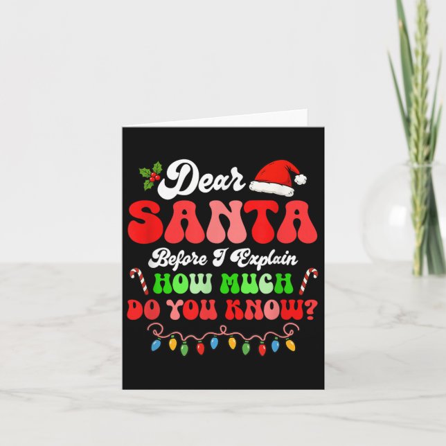 I Can Explain Christmas Colourful Lights Santa Cos Card (Front)