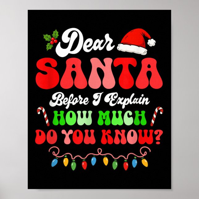I Can Explain Christmas Colourful Lights Santa Cos Poster (Front)