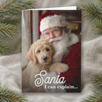 I Can Explain Funny Dog with Santa Pet Photo