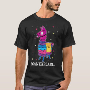 I Can Explain Llama   Alpaca Costume  Llamas   T-Shirt