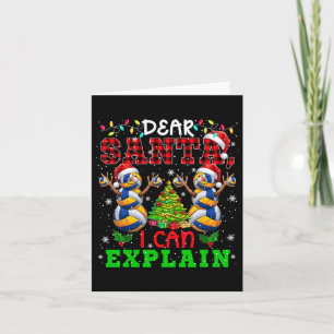 I Can Explain Xmas Snowmen Playing Volleyball Play Card