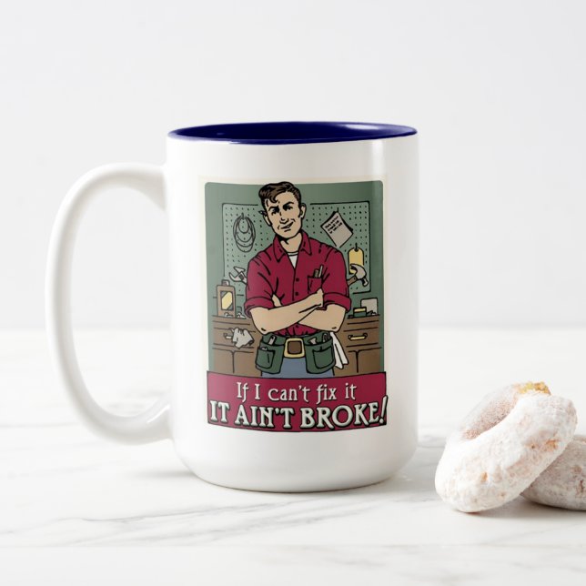 I Can Fix It Two-Tone Coffee Mug (With Donut)