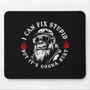I Can Fix Stud But It's Gonna Hurt Monkey Vintage  Mouse Pad