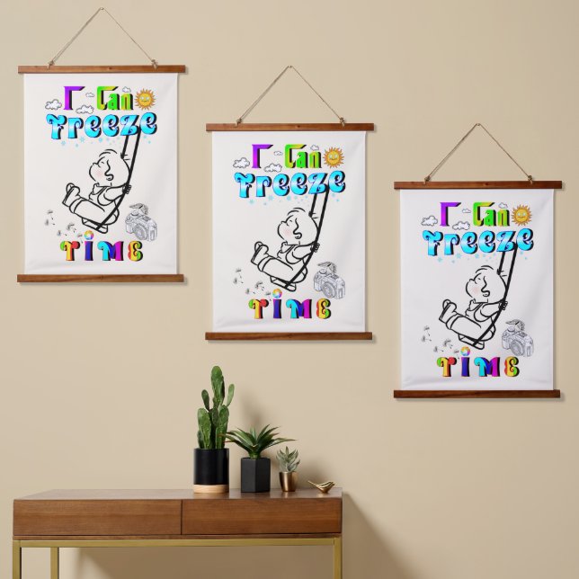 I Can Freeze Time Hanging Tapestry (Asymmetrical)
