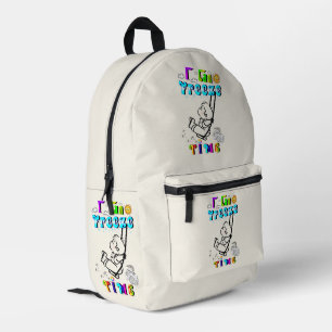 I Can Freeze Time Printed Backpack