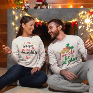 I Can Get You On The Naughty List Faux Glitter Sweatshirt