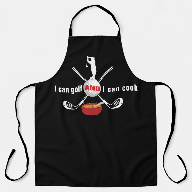 I can golf All-Over Print Apron (Front)