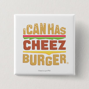 I Can Has Cheezburger 2 Inch Square Button