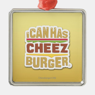 I Can Has Cheezburger (shadow) Metal Ornament