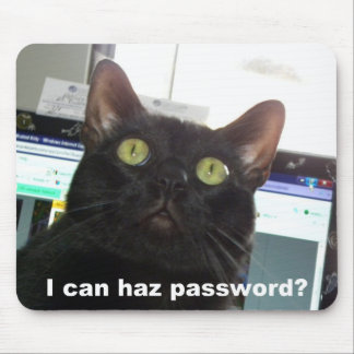 I Can Haz Password Cat Mouse Pad