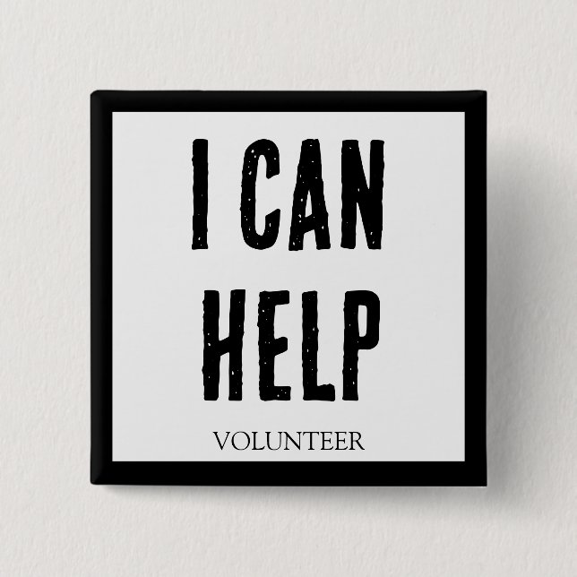 I CAN HELP! Buttons For Volunteers, Business (Front)