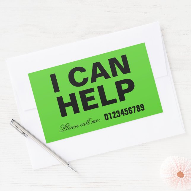 I can help SOS support social distancing Sticker (Envelope)