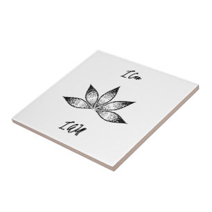 I Can I Will Inspirational Determination Lotus Tile
