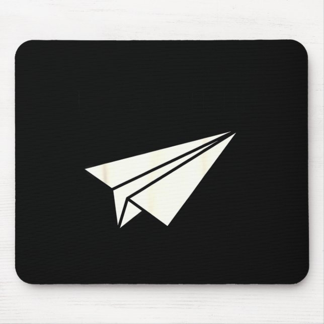 I can land a plane funny paper airplane joke  mouse pad (Front)