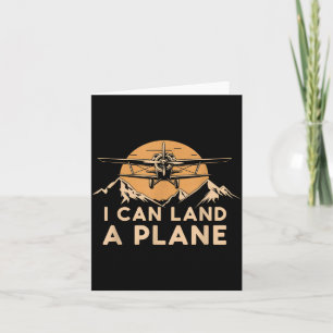 I Can Land A Plane Vintage Funny Lot Aviation Quot Card