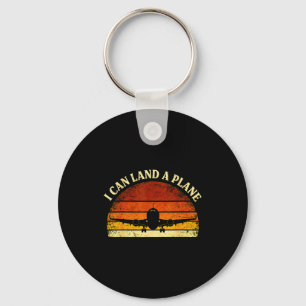 I Can Land A Plane Vintage Lot Aviation Humor Avia Keychain