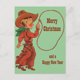 I Can Lasso Christmas Greetings Holiday Postcard