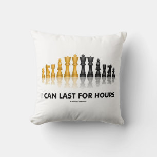 I Can Last For Hours (Chess Humour Chess Set) Throw Pillow