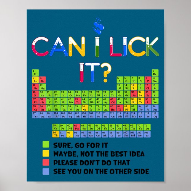 I Can Lick It Periodic Table Poster (Front)