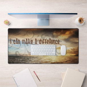 "I can make a difference" Motivation Affirmation Desk Mat