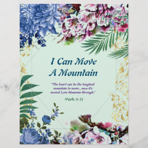 I Can Move A Mountain Poem Personalized Paper