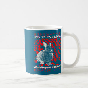 I Can No Longer Dine Rabbit Vintage Japanese  Coffee Mug