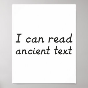 I Can Read Ancient Text Tank Top_1  Poster
