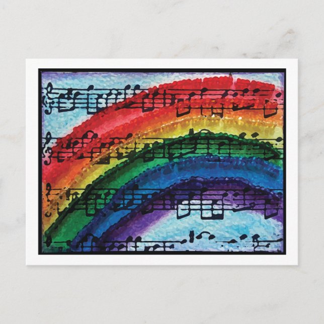I Can Sing A Rainbow Postcard (Front)