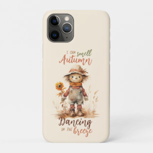 I Can Smell Autumn – Rustic Scarecrow & Sunflower iPhone 11 Pro Case