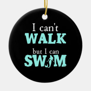 I Can Swim Ceramic Ornament