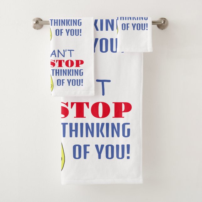 i can’t stop thinking of you bath towel set (Insitu)