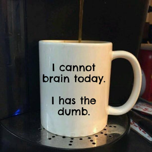 I Cannot Brain Today I Has the Dumb Funny  Mug