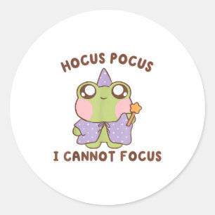 I Cannot Focus Funny Adhd Sitive Frog Classic Round Sticker