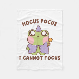 I Cannot Focus Funny Adhd Sitive Frog  Fleece Blanket