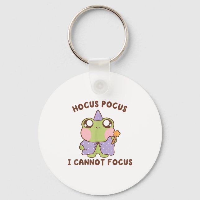I Cannot Focus Funny Adhd Sitive Frog  Keychain (Front)