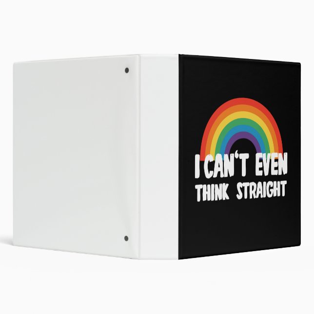 I Can't Even Think Straight Funny Gay Pride Binder (Background)