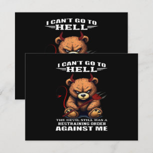 I Can't Go to Hell The Devil Still Has A Restraini Enclosure Card