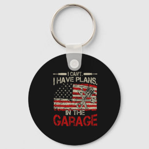 I Cant Have Plans Garage-shirt Men Funny Mechanic Keychain