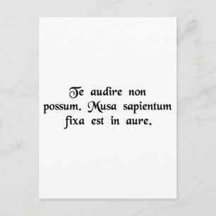 I can't hear you. I have a banana in my ear. Postcard